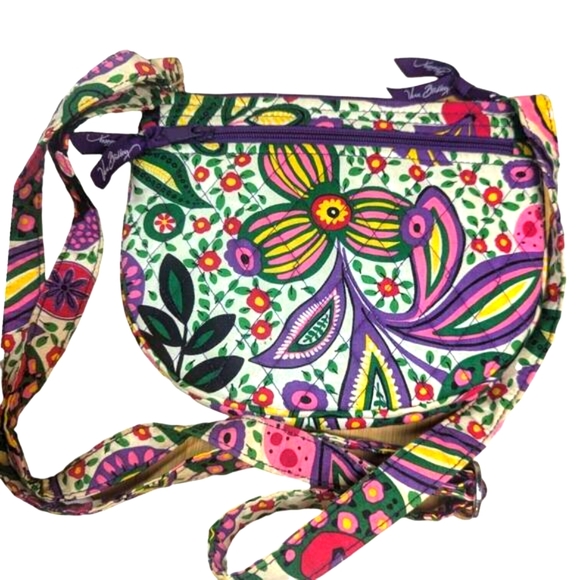Vera Bradley "Viva La Vera" Pattern Crossbody Bag Purse, Multiple Inside Pockets - Picture 2 of 4